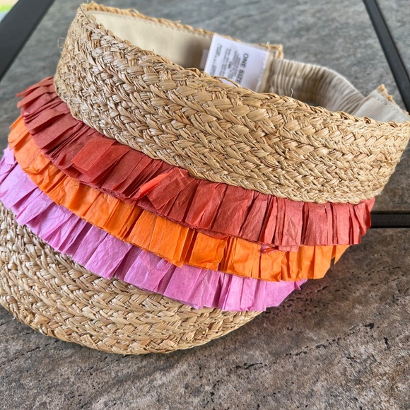 J. Crew Girls' straw fringe visor - Picture 3 of 7